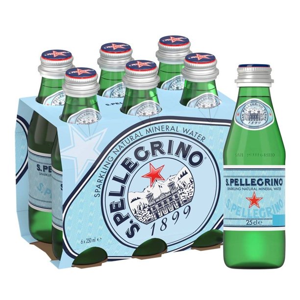 Agua mineral San Pellegrino natural 6 botellas con 250 ml c/u