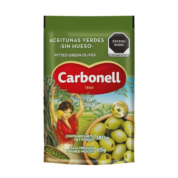 Aceitunas verdes Carbonell sin hueso 180 g