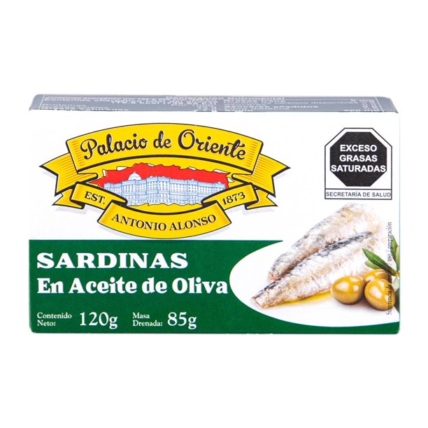 Sardinas Palacio de Oriente en aceite de oliva 120 g