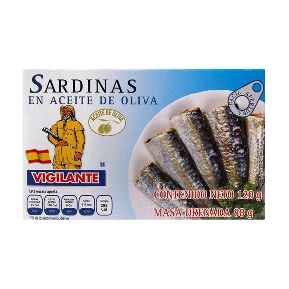 Sardinas Vigilante en aceite de oliva 120 g