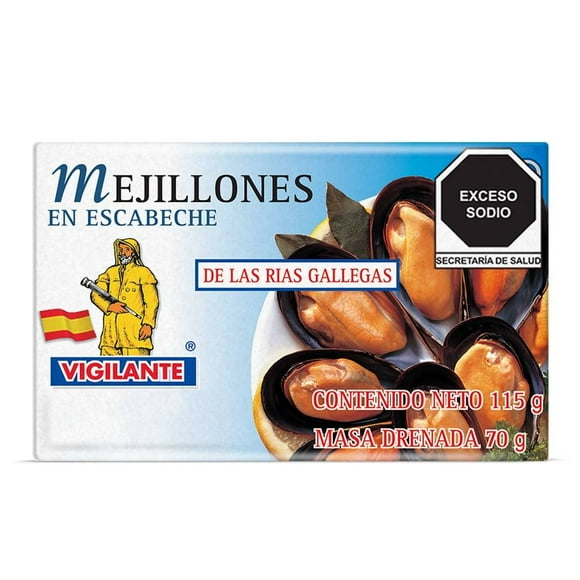 Mejillones Vigilante en escabeche de las rías gallegas 115 g