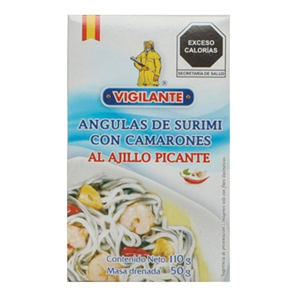 Angulas de surimi Vigilante con camarones al ajillo picante 110 g