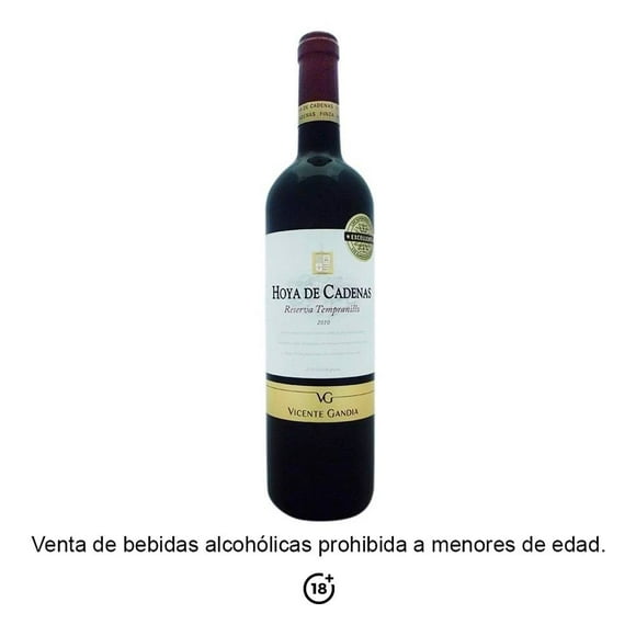 Vino Tinto Vicente Gandia Hoya de Cadenas Reserva Tempranillo 750 ml