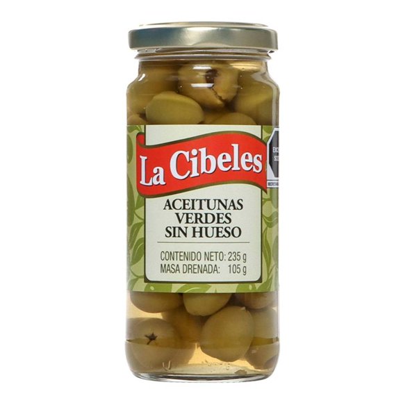 Aceitunas Cibeles verdes sin hueso 235 g