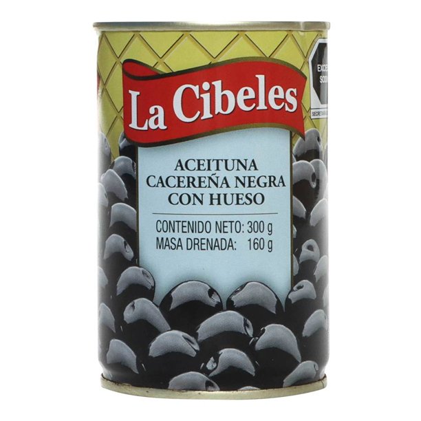 Aceitunas Cibeles cacereñas negra con hueso 300 g