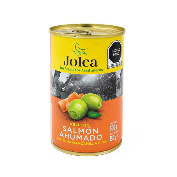 Aceitunas verdes Jolca rellenas de salmón ahumado 300 g