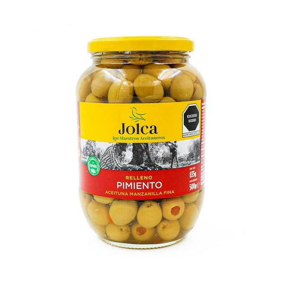 Aceituna verde manzanilla Jolca rellenas de pimiento 835 g