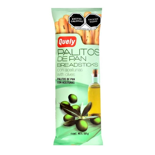 Palitos de pan Quely con aceitunas negras 50 g