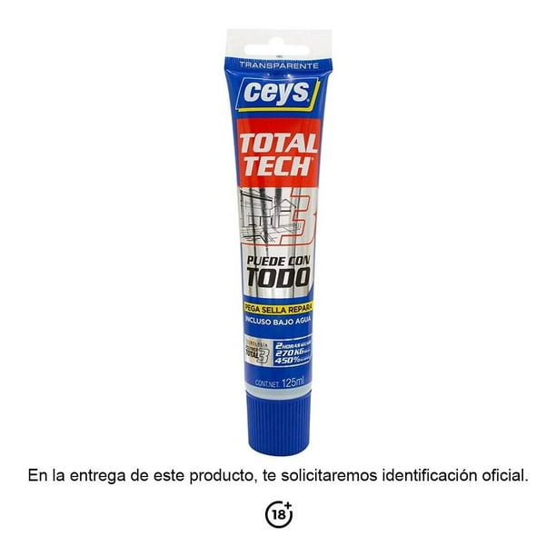 Pegamento Ceys Total Tech Transparente 125 ml