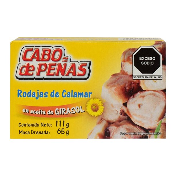 Calamar Cabo de Peñas rodajas tipo pulpo en aceite vegetal 111 g