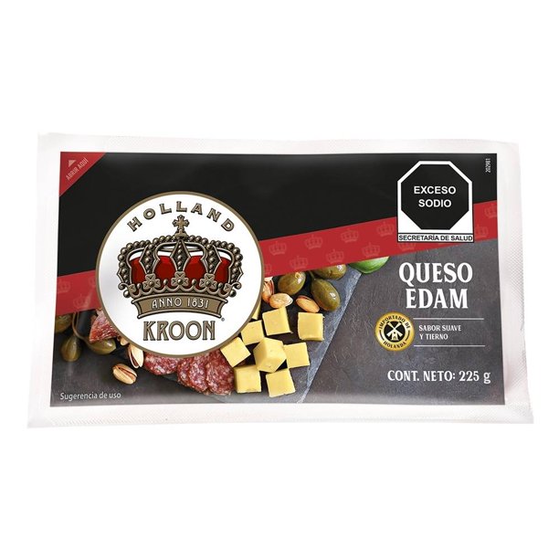 Queso edam Holland Kroon tierno cuña 225 g