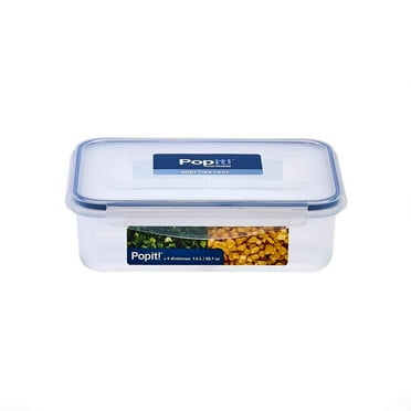 Contenedor Hermético Pop it de Plástico con 3 Divisiones  1.5 Litros