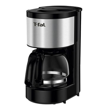 Cafetera T-Fal 4 a 6 Tazas con Filtro Permanente Negra