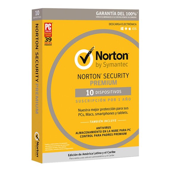 Antivirus Norton Security Premium 1 Año para 10 Usuarios Descarga Digital