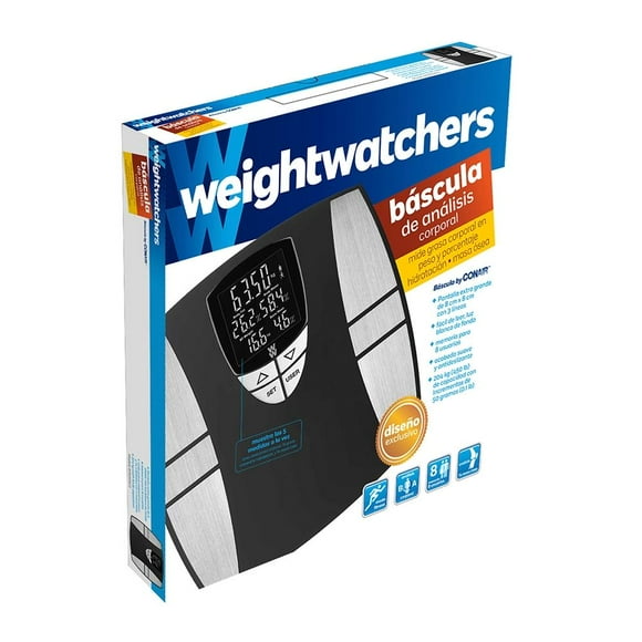 Báscula de Cristal Conair con Análisis Corporal Negra WW800ES