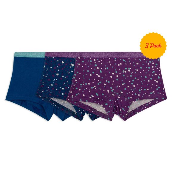 Boyshorts Fruit of the Loom Para niña Talla 8 varios colores 3 Piezas