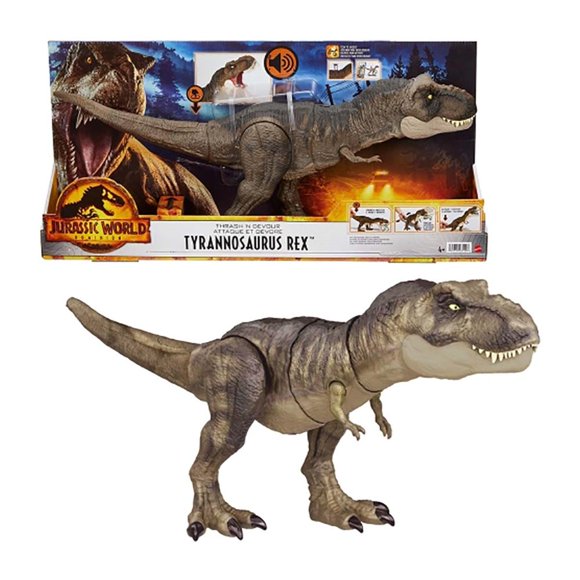 Dinosaurio de juguete MATTEL Jurassic World Tyrannosaurus Rex Thrash ’N Devour