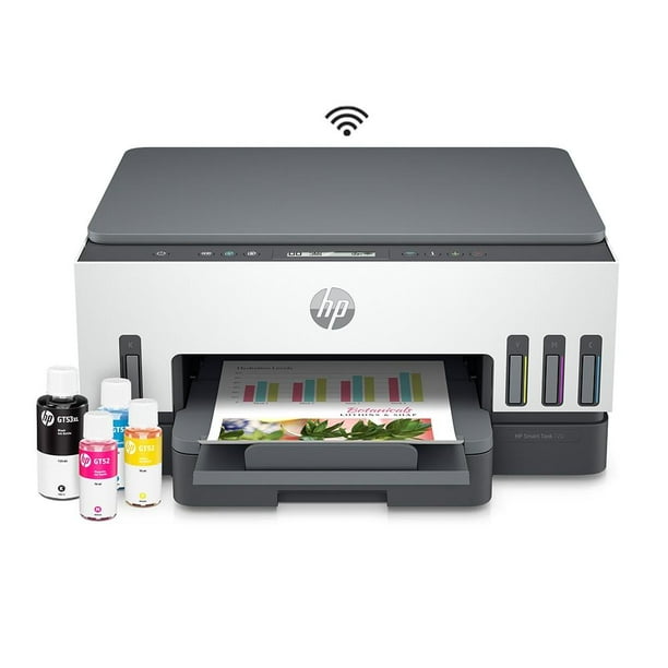 Impresora Multifuncional HP Smart Tank 720 de Tinta Continua Impresión a Color Wi-Fi Smart App Dúplex