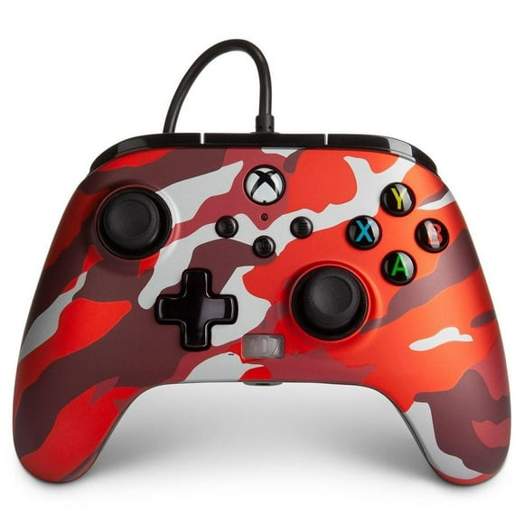 Control Alámbrico Power A Xbox Metallic Red Camo
