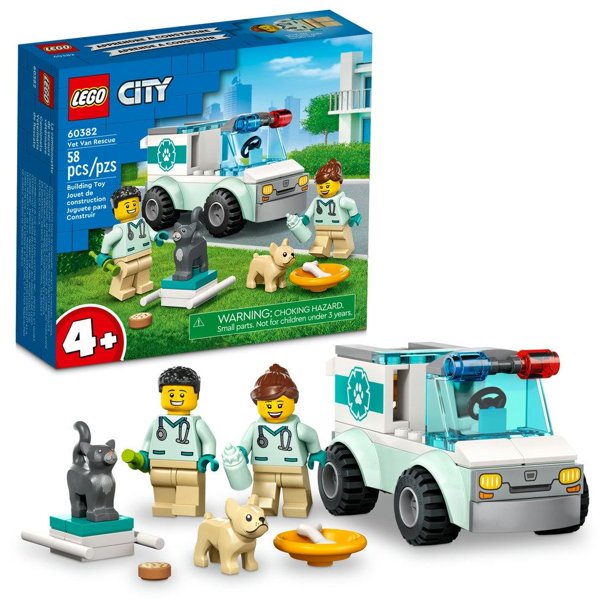 Set LEGO City Camioneta Veterinaria de Rescate 60382