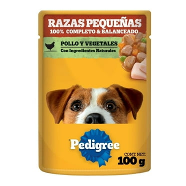 Alimento para Perro Pedigree Razas Pequeñas Pollo y Vegetales en Filetes 100 g