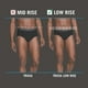 thumbnail image 3 of Trusa Fruit Of The Loom para Hombre, Low Rise Negro 5 Piezas Talla M, 3 of 4