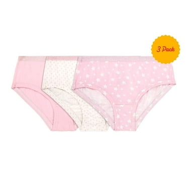 Bikini Fruit of the Loom para Niña, de Algodón Tipo Hipster 3 Piezas Multicolor Talla 12