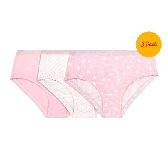 Bikini Fruit Of The Loom para Niña, de Algodón Tipo Hipster 3 Piezas Multicolor Talla 14
