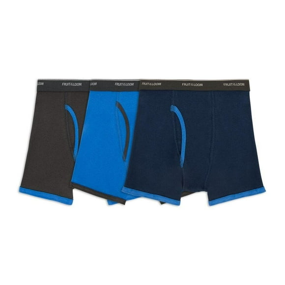 Bóxer Fruit Of The Loom para Niño, Básico de Algodón Pack 3 Piezas Multicolor Talla G