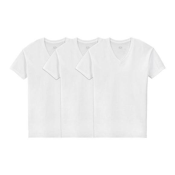 Playera Interior Fruit Of The Loom para Hombre, Cuello V Blanca 3 PiezasTalla M