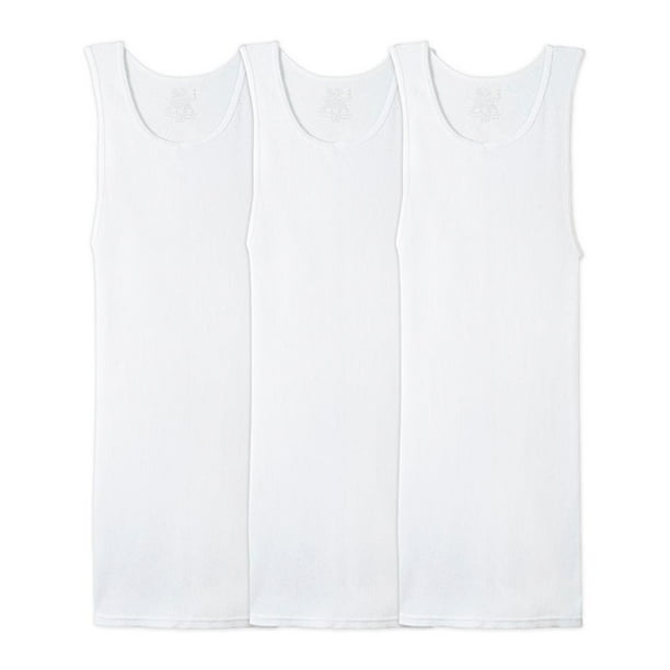 Camiseta Fruit Of The Loom para Hombre, Atlética Blanca 3 Piezas Talla CH