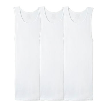 Camiseta Fruit Of The Loom para Hombre, Atlética Blanca 3 Piezas Talla M