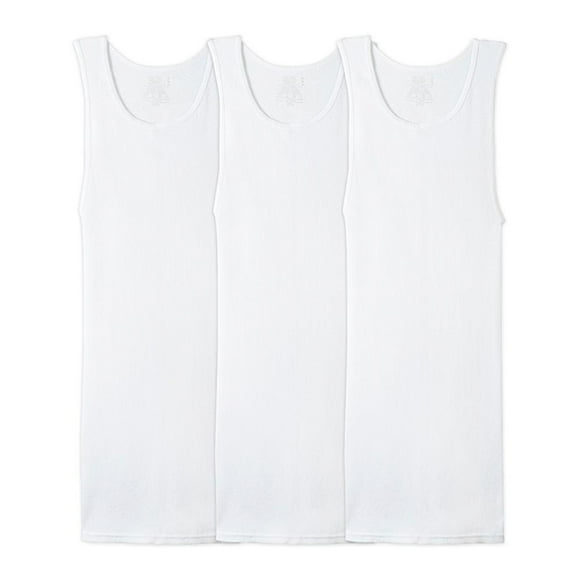 Camiseta Fruit Of The Loom para Hombre, Atlética Blanca 3 Piezas Talla G