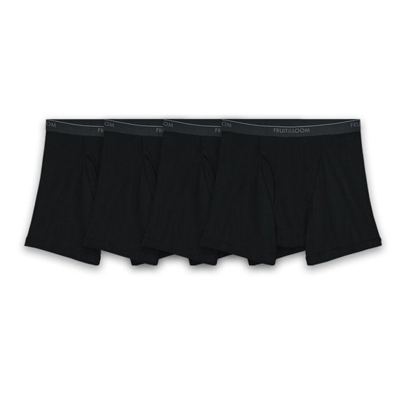 Bóxer Fruit Of The Loom para Hombre, Ajustado Low Rise Negro 4 Piezas Talla M