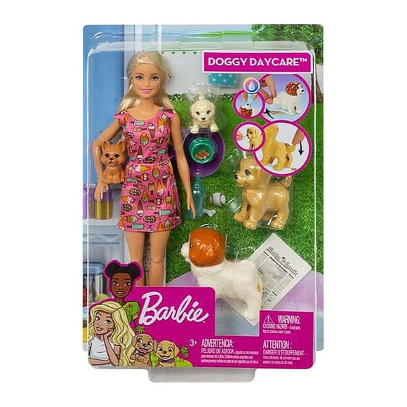Muñeca Barbie Mattel guardería de perritos