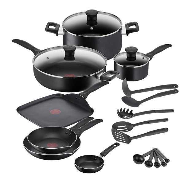 Batería de Cocina T-fal Easy Care 20 Piezas Negra