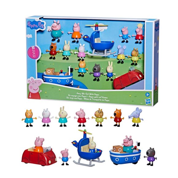 Set de Figuras Peppa Pig Hasbro De Viaje con Peppa 3 Pulgadas