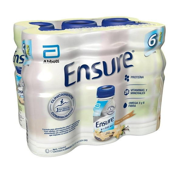 Suplemento Alimenticio Ensure Vainilla 6 Piezas de 237 ml