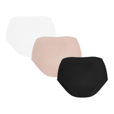 Pantaleta Hanes Panties para Mujer, Completa Colores Varios 3 Piezas Talla EG/8
