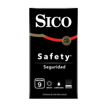 Condones Sico Safety seguridad 9 pzas