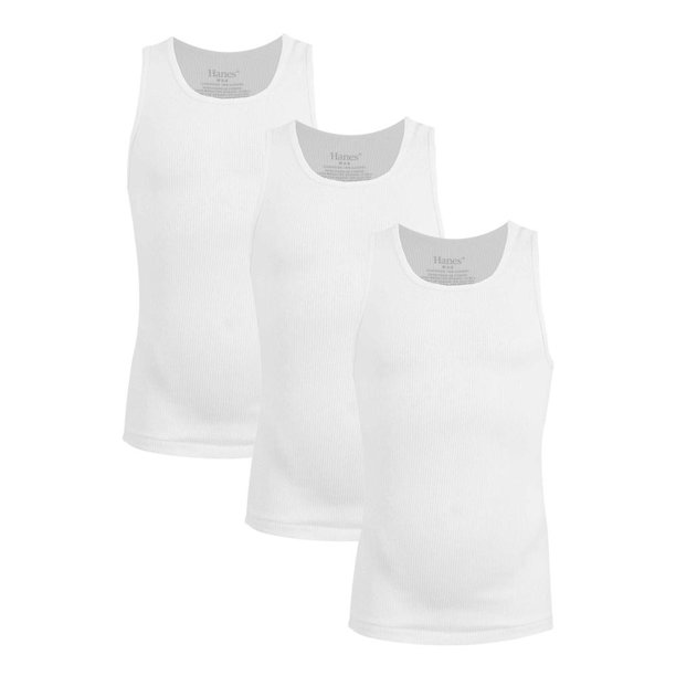 Camiseta Hanes Red Label Talla CH Blanco 3 Piezas