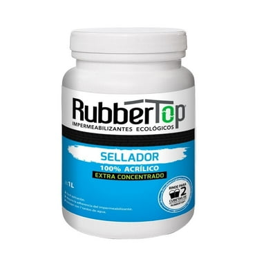 Sellador para Grietas Muros, Techos y Pisos Rubbertop 1 lt Blanco
