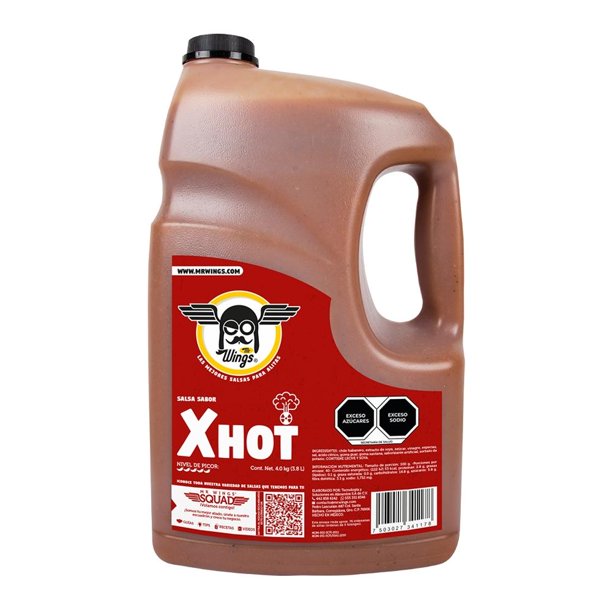 Salsa para alitas y botanas Mr Wings Sabor Xhot 4 Kg