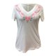 thumbnail image 1 of Blusa George Talla EG Cuello V Flores Blanco, 1 of 4
