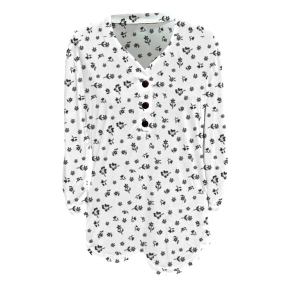 Blusa George Talla EG con Botones Blanco