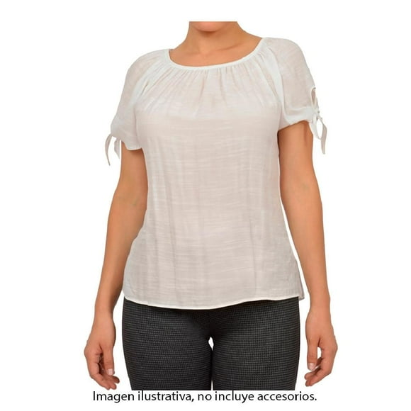 Blusa George Talla G Campesina Blanco