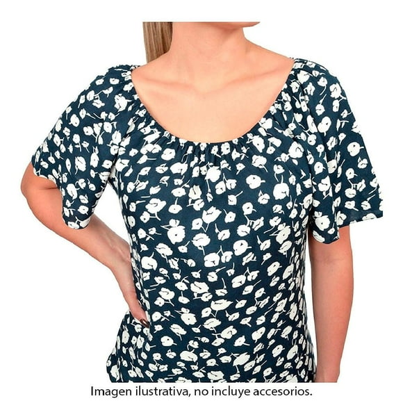 Blusa George Talla 40 Estampada Marino