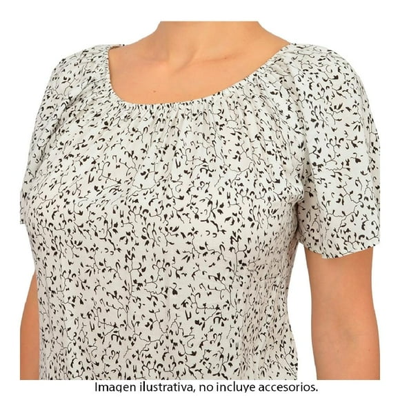 Blusa George Talla 40 Estampada Hueso