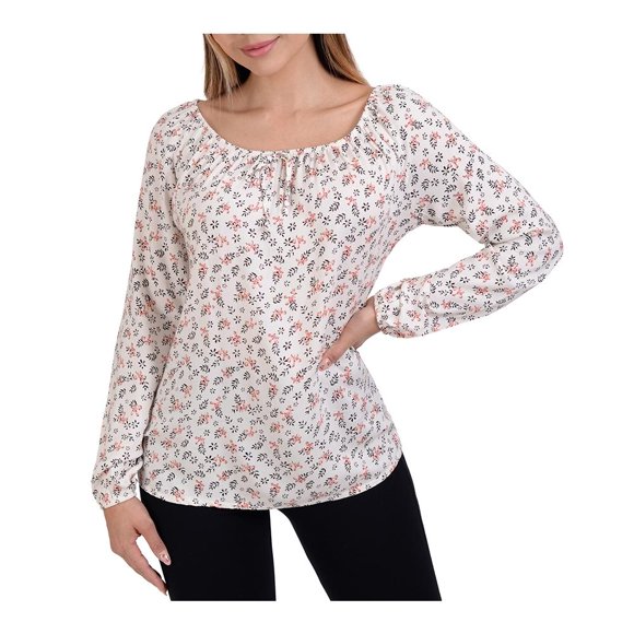 Blusa George Talla G Campesina Blanco