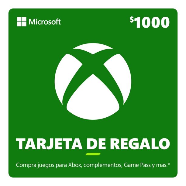 Tarjeta de Regalo Xbox 1000 Pesos
